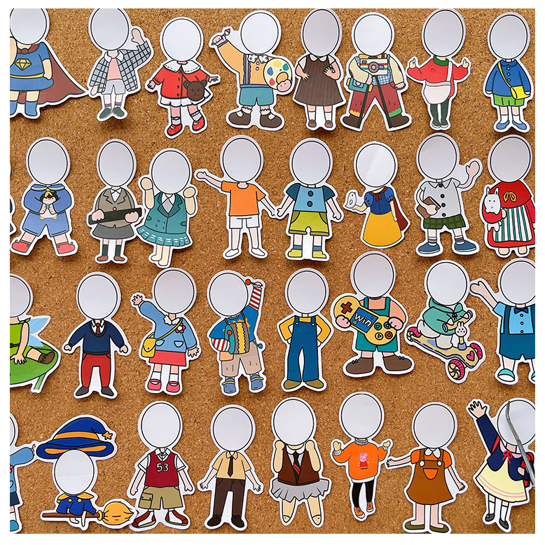 卡通大頭娃娃造型貼紙(65貼)(免運費商品)-規格圖9