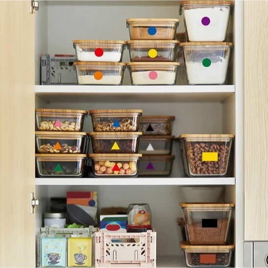 彩色圓形正方形三角形造型貼紙(現貨特價品)／① 必備基礎材料＿ 貼紙／貼片／黏貼材料-細節圖4