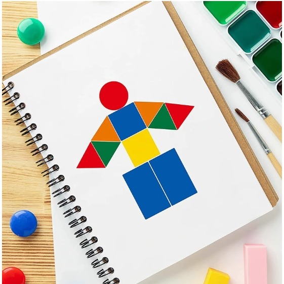 彩色圓形正方形三角形造型貼紙-細節圖2