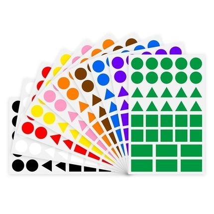 彩色圓形正方形三角形造型貼紙(現貨特價品)／① 必備基礎材料＿ 貼紙／貼片／黏貼材料-規格圖6