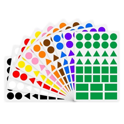 彩色圓形正方形三角形造型貼紙-規格圖6