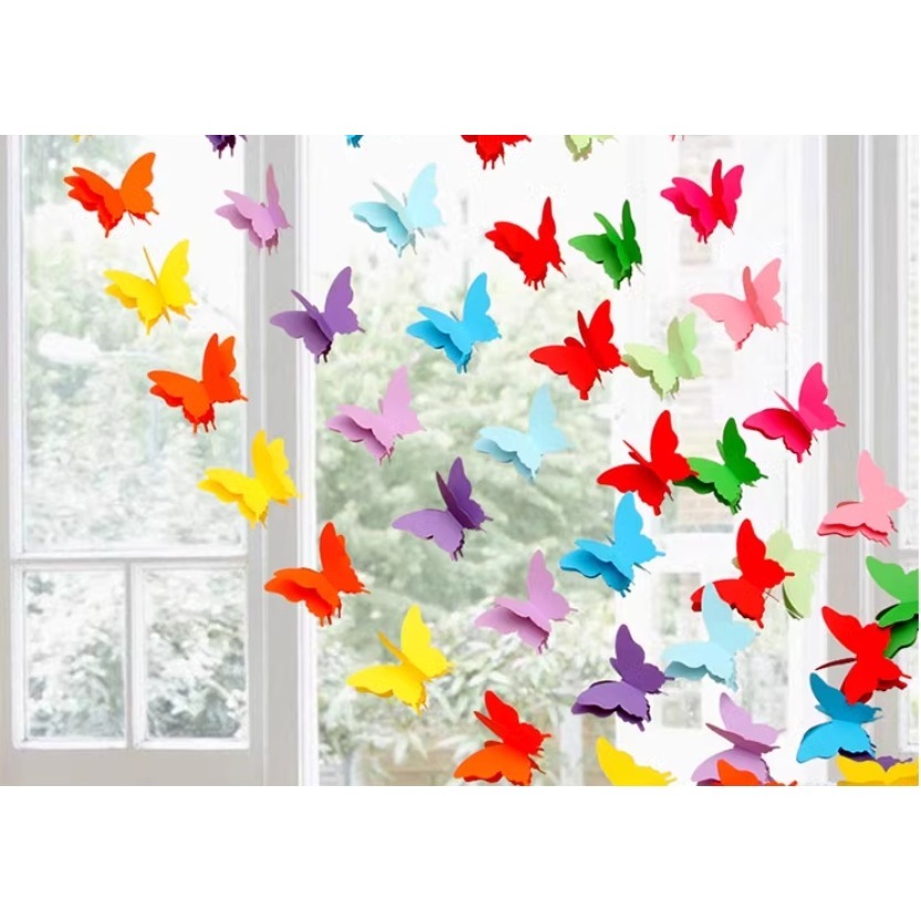 彩色漸層立體蝴蝶拉旗-細節圖6