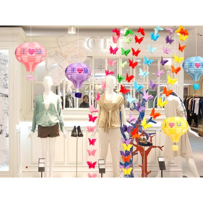 彩色漸層立體蝴蝶拉旗-細節圖7