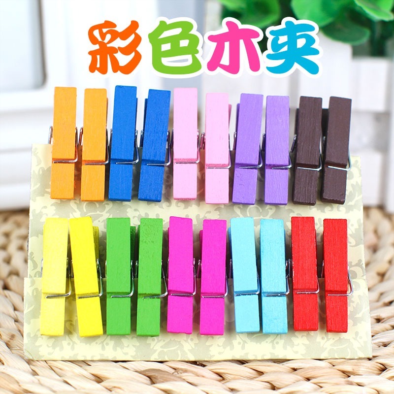 彩色木夾7.2CM *50支(特賣品)-細節圖2