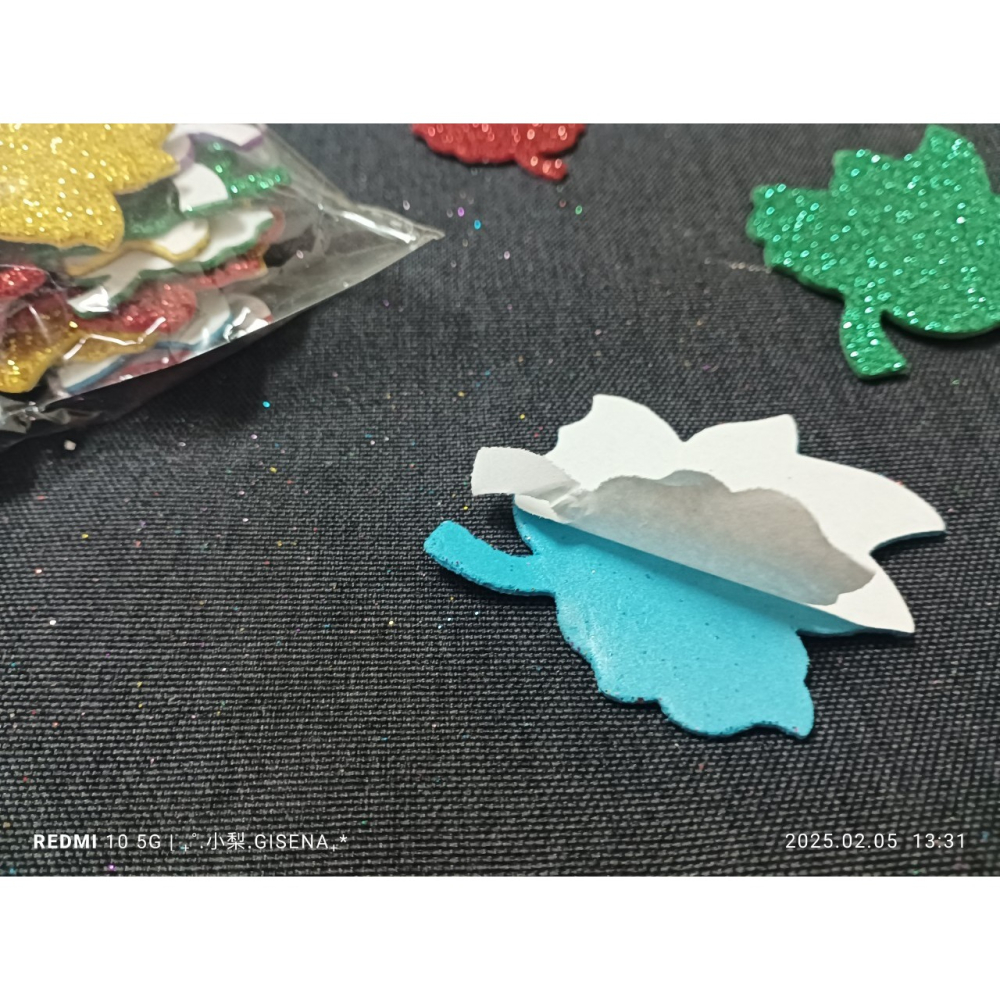 閃亮泡棉楓葉貼片(特賣品)-細節圖2
