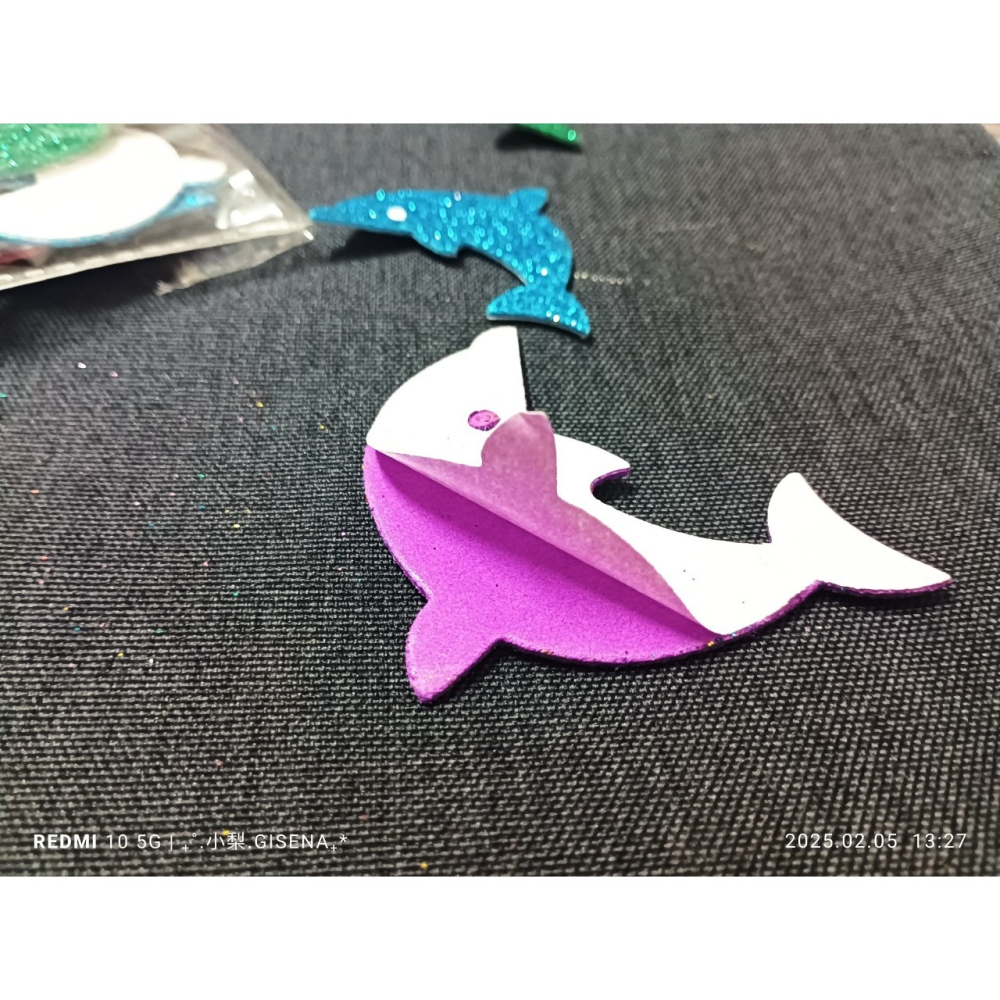 閃亮泡棉海豚貼片(特賣品)-細節圖3