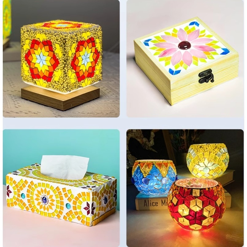 菱形云母石玻璃馬賽克磚(200克)-細節圖4