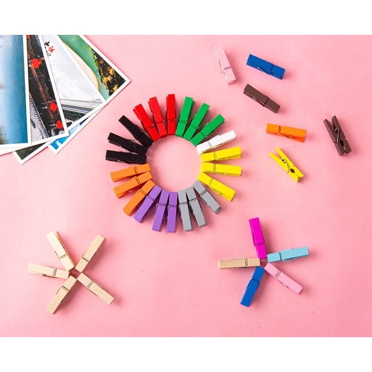 彩色木夾子(20支)-細節圖5