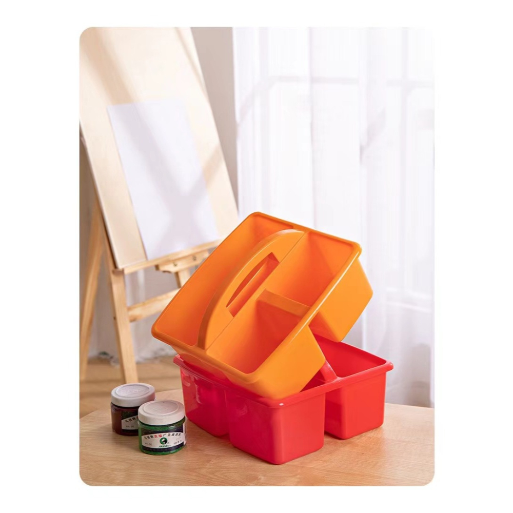 彩色三格手提收納籃-細節圖6