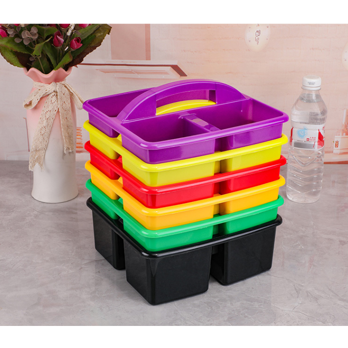 彩色三格手提收納籃-規格圖6