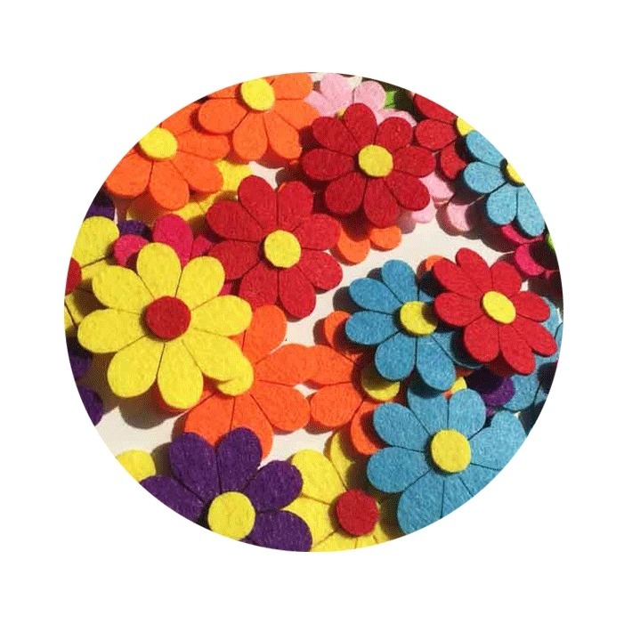 不織布八瓣花芯花朵貼片_無背膠(20朵)-細節圖5