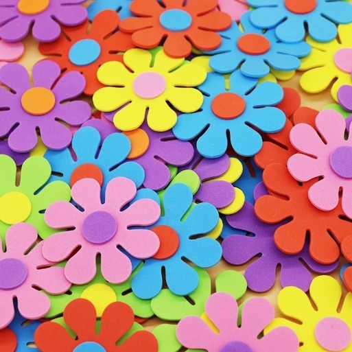 泡棉八瓣花朵貼片_無背膠(25朵)-細節圖5