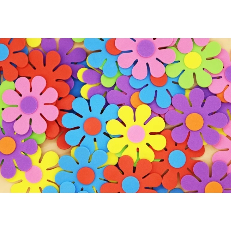 泡棉八瓣花朵貼片_無背膠(20朵)／① 必備基礎材料＿ 貼紙／貼片／黏貼材料-細節圖4