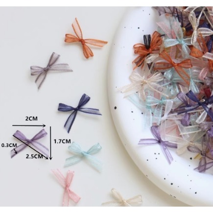 歐根紗蝴蝶結寬0.4cm (20個)-細節圖3