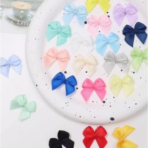 彩色緞面蝴蝶結0.6cm (10個)-細節圖3