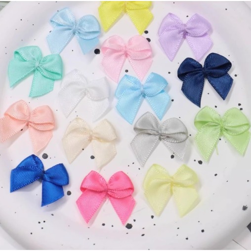 彩色緞面蝴蝶結0.6cm (10個)-細節圖4