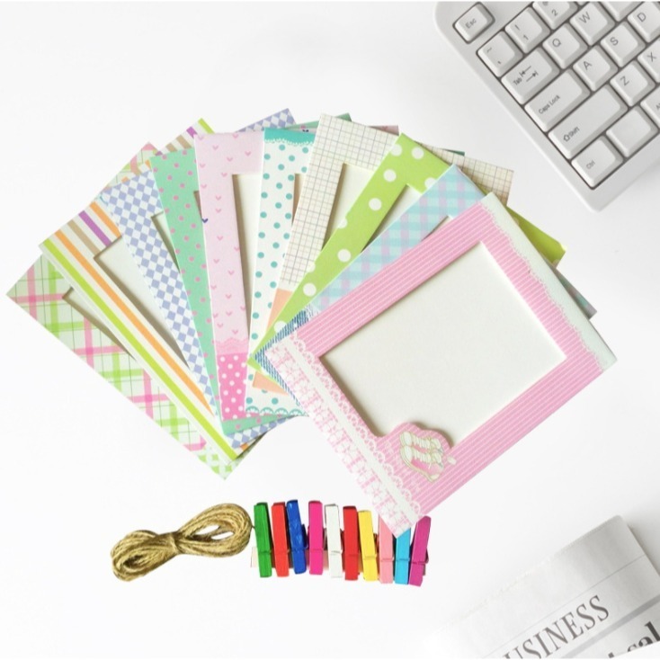 白色創作紙相框(10個)-規格圖2