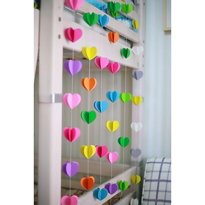 立體彩色愛心／圓形拉旗(2條)-細節圖2