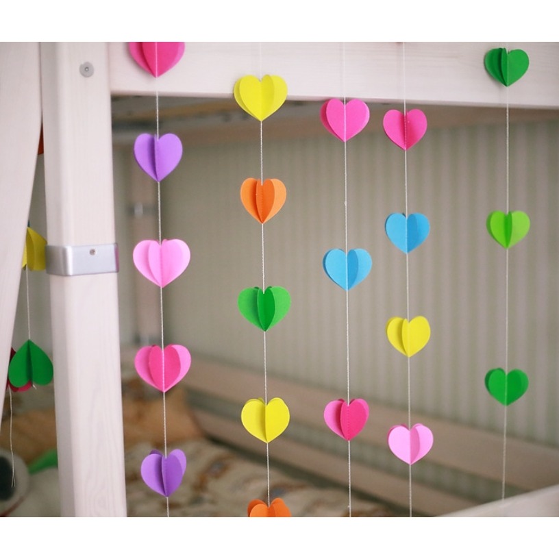 立體彩色愛心／圓形拉旗(2條)-細節圖3