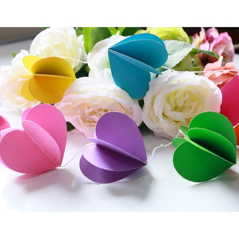 立體彩色愛心／圓形拉旗(2條)-細節圖4