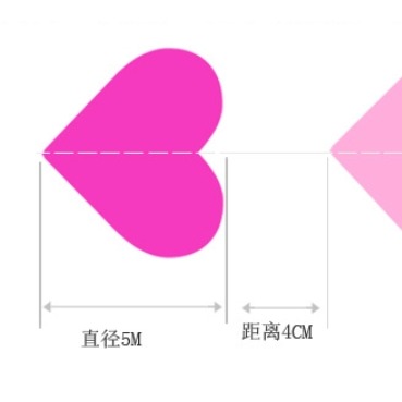 立體彩色愛心／圓形拉旗(2條)-細節圖6