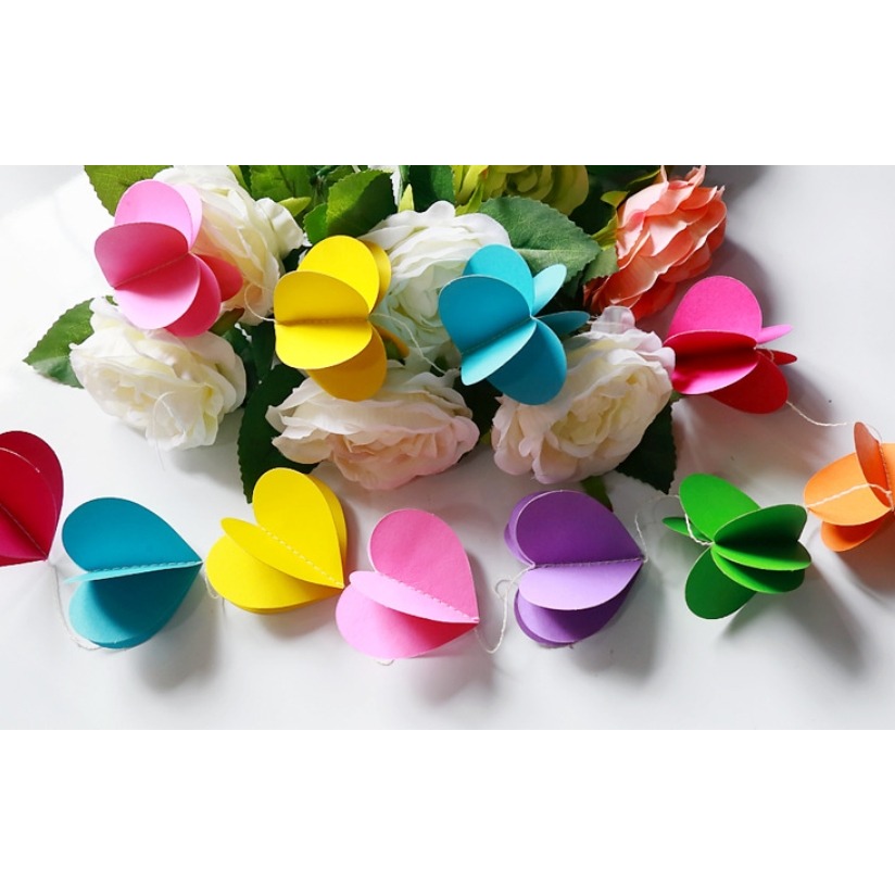 立體彩色愛心／圓形拉旗(2條)-細節圖7