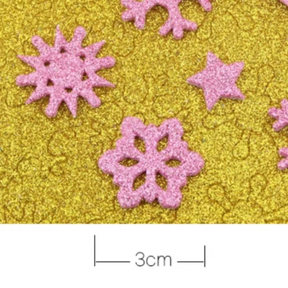 閃亮泡棉雪花片_有背膠(150片)-細節圖2