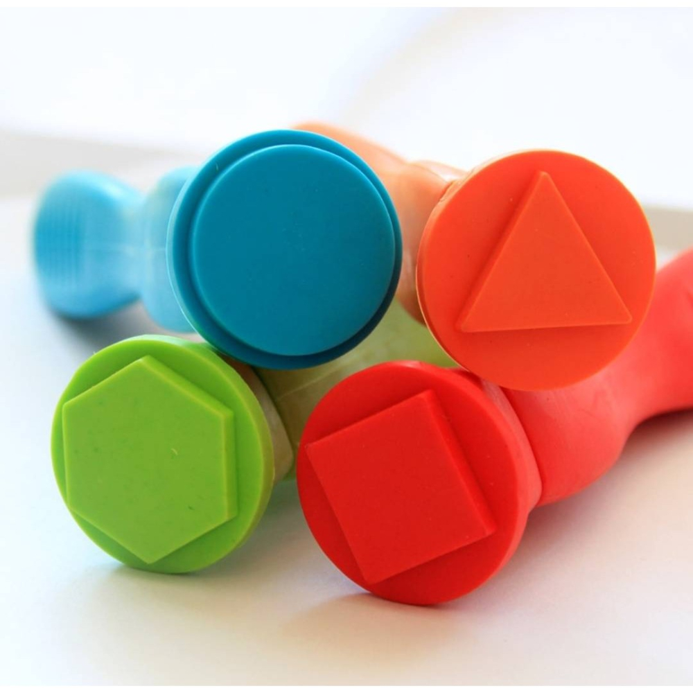 長柄花投幾何圖形印章棒(4支)-細節圖4