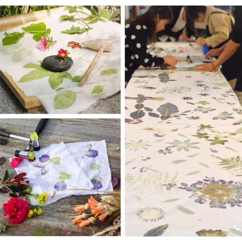 藍晒拓印染布布料-細節圖6