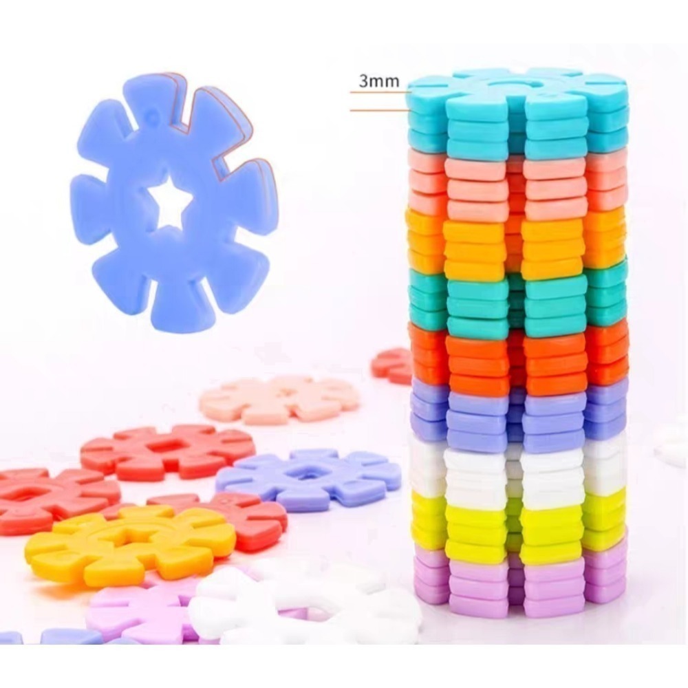 彩色雪花片1000片