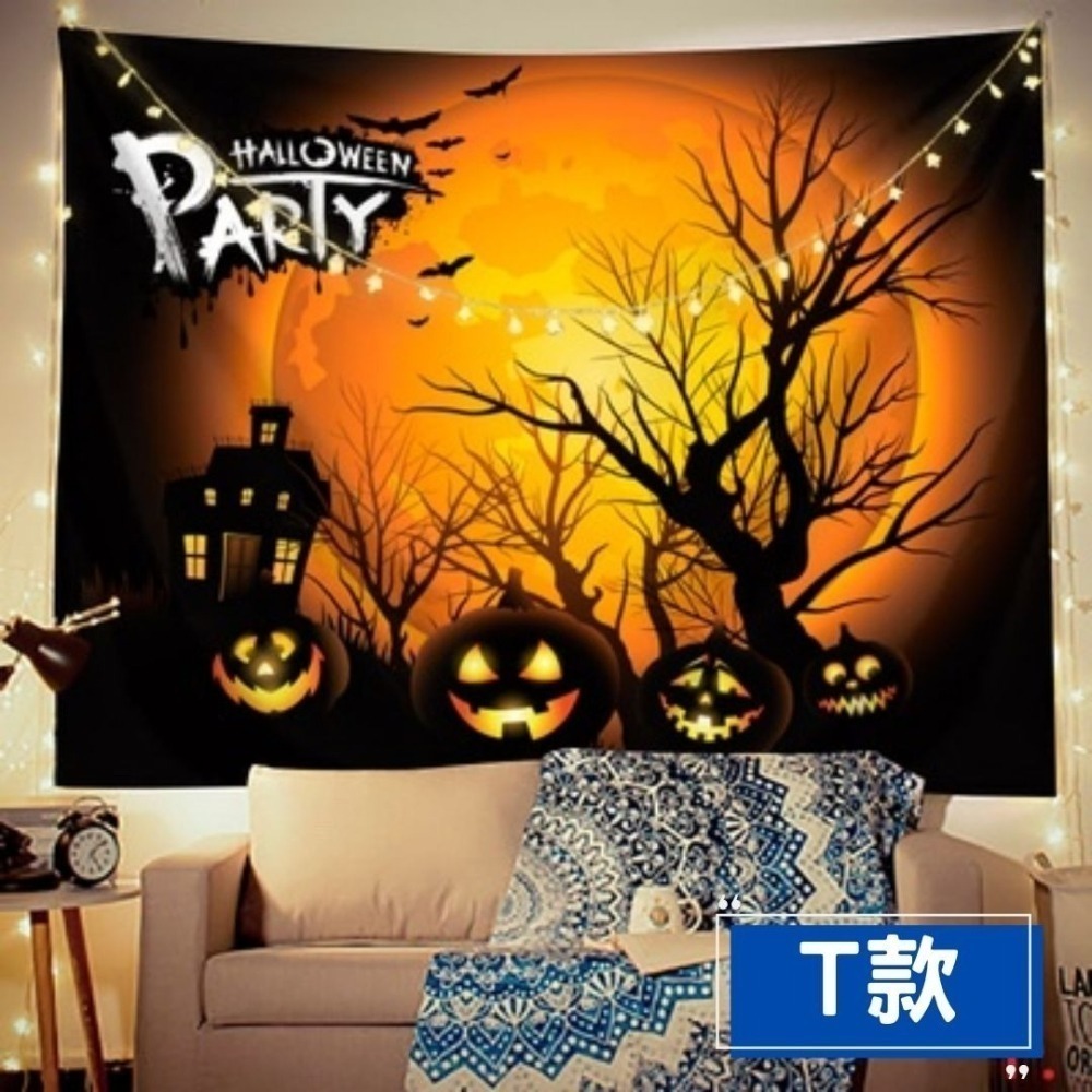 萬聖節背景布掛布-規格圖1