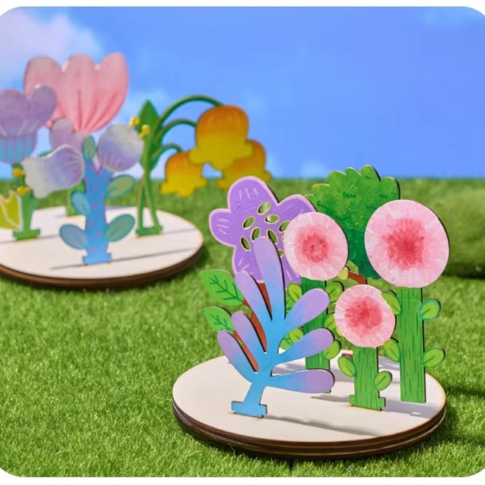 木片立體花卉著色組／②主題材料包-細節圖2
