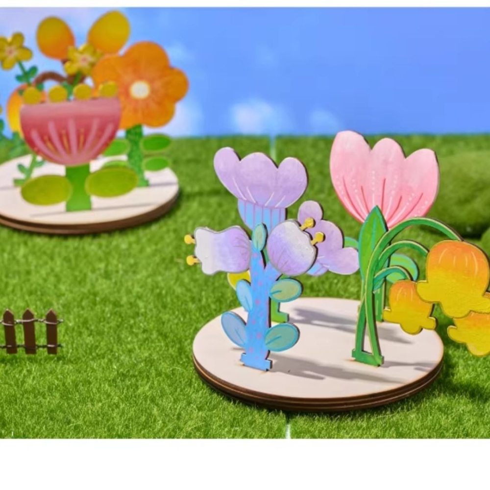 木片立體花卉著色組／②主題材料包-細節圖3