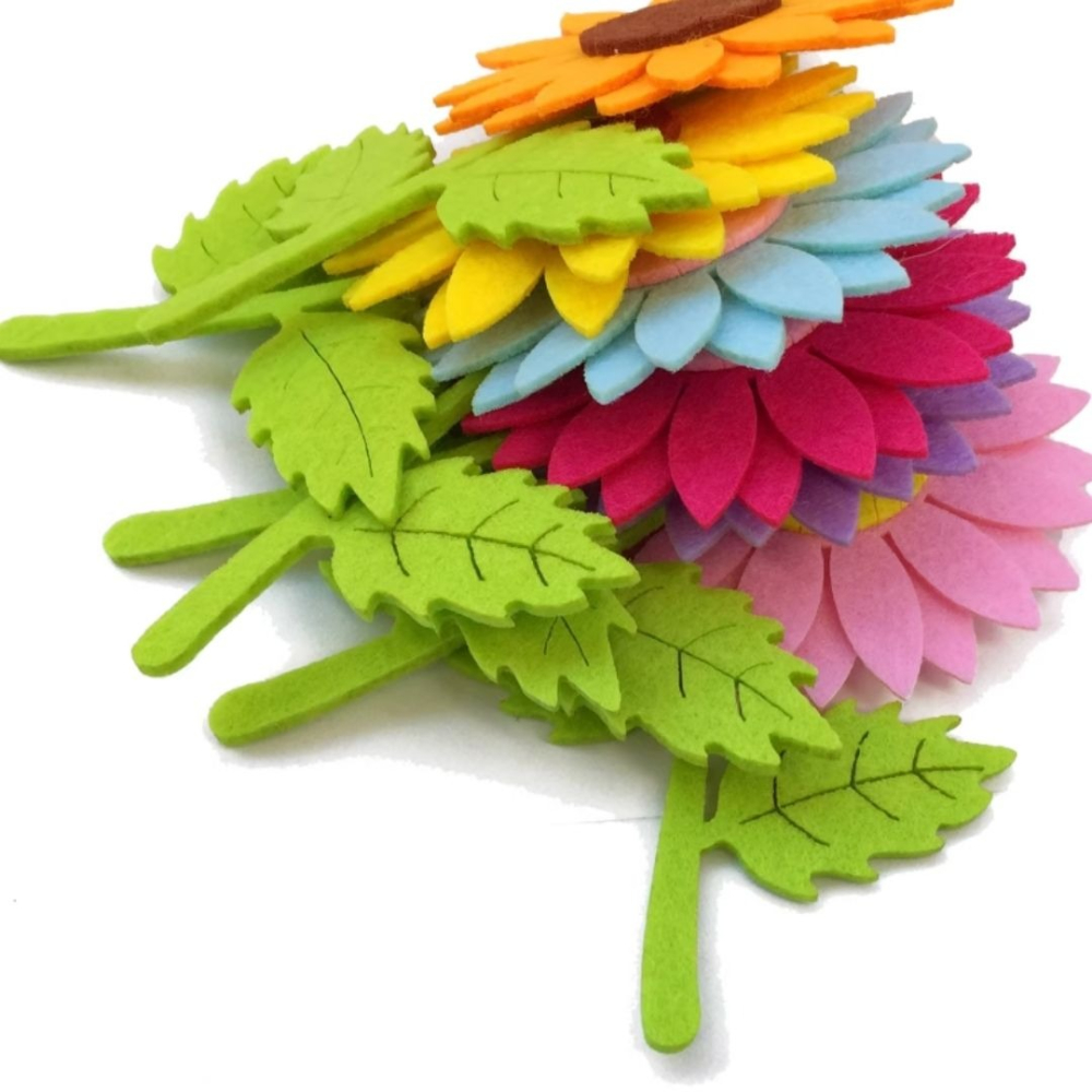 不織布加厚立體太陽花(6朵)／① 必備基礎材料＿ 貼紙／貼片／黏貼材料-細節圖2