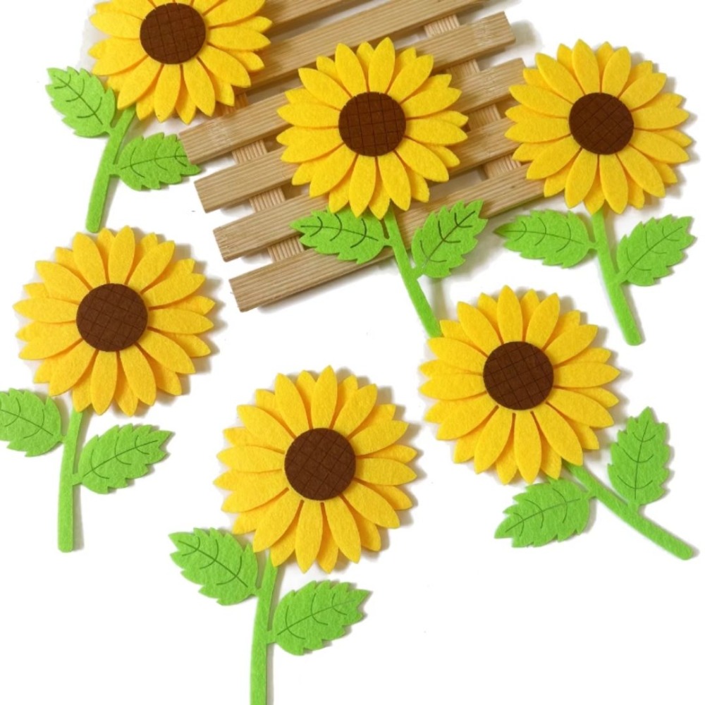 不織布加厚立體太陽花(6朵)／① 必備基礎材料＿ 貼紙／貼片／黏貼材料-規格圖4