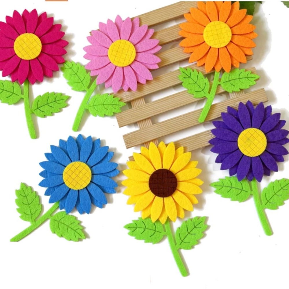 不織布加厚立體太陽花(6朵)／① 必備基礎材料＿ 貼紙／貼片／黏貼材料-規格圖4