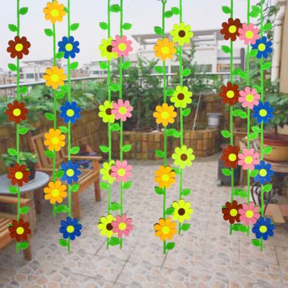 不織布花朵藤條組(5條)／④ 環境佈置品-規格圖1