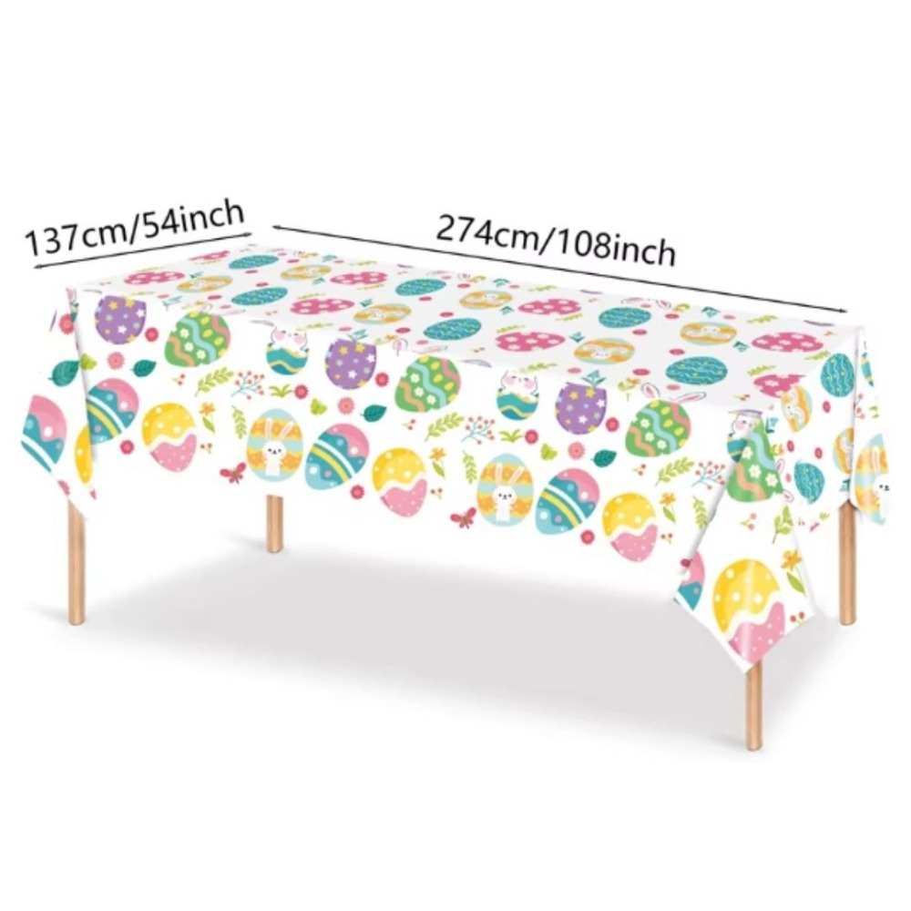 復活節兔子彩蛋桌巾／④ 環境佈置品-細節圖2