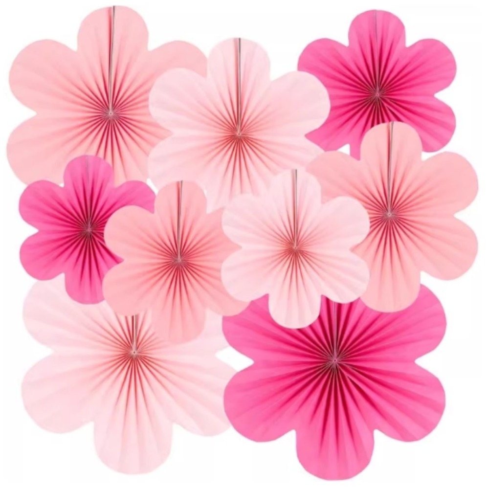 春天三色紙扇花牆面掛飾(6朵)／④ 環境佈置品-規格圖7