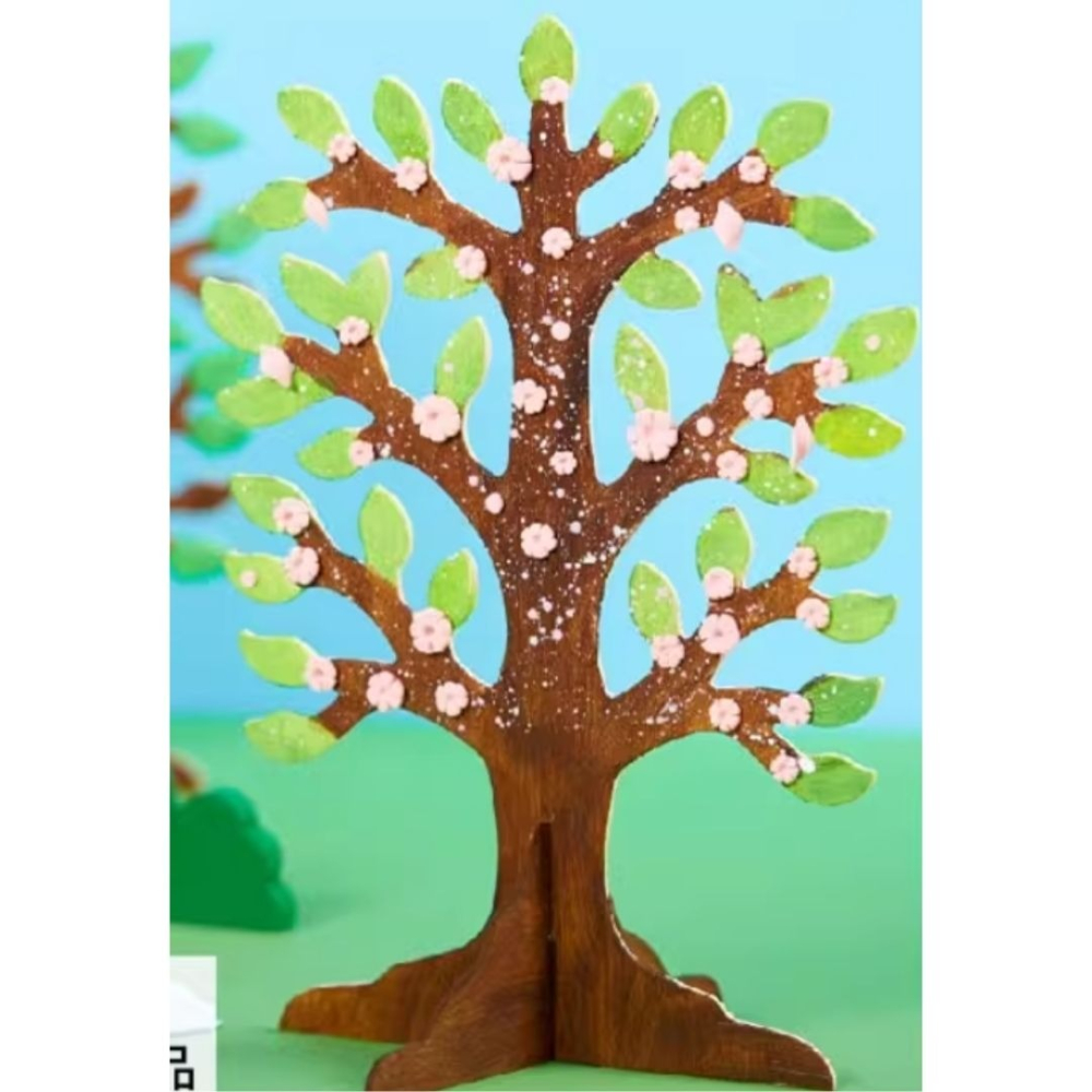 原木片黏土大樹手作材料包／②主題材料包-細節圖2