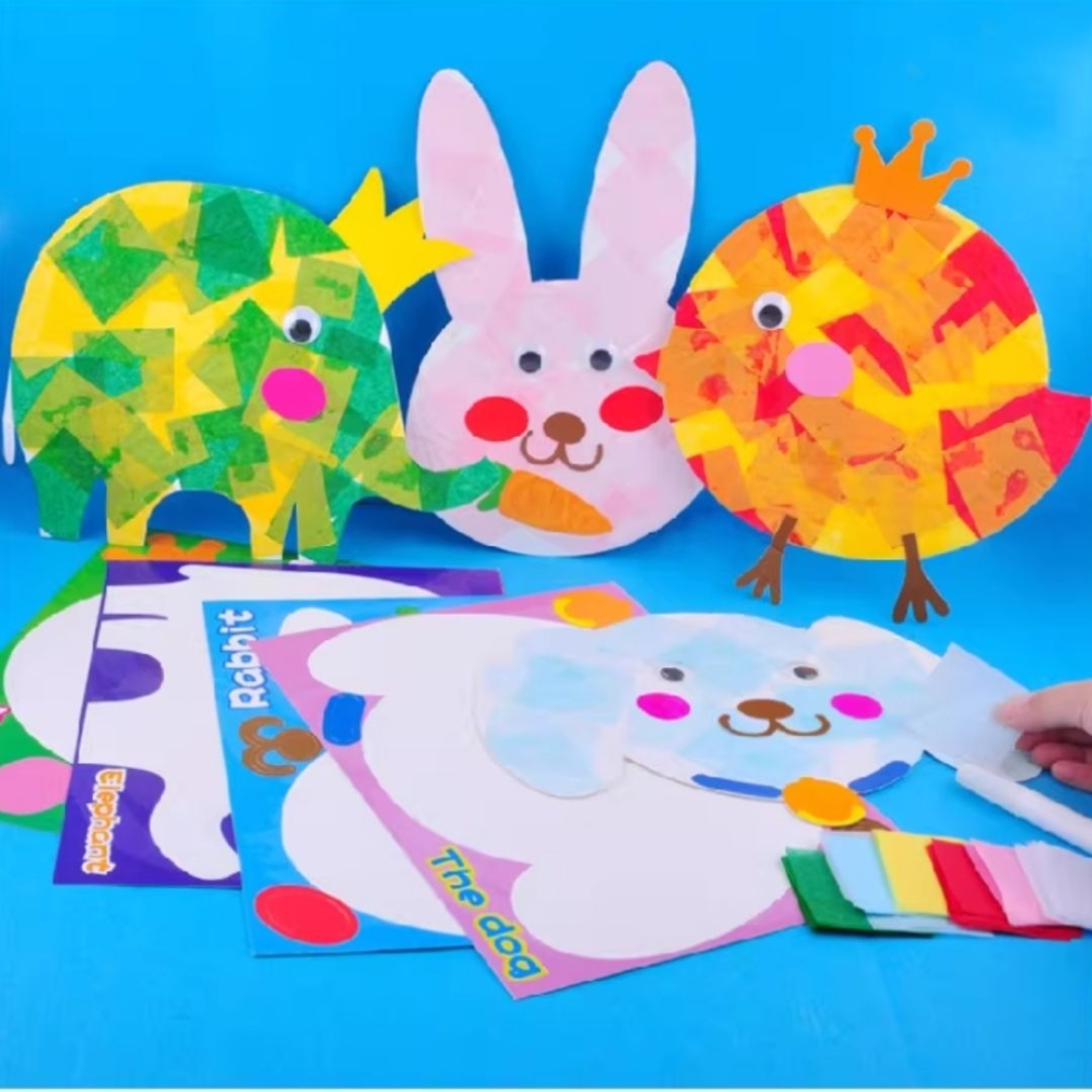 動物薄紙黏貼材料包／②主題材料包-細節圖4