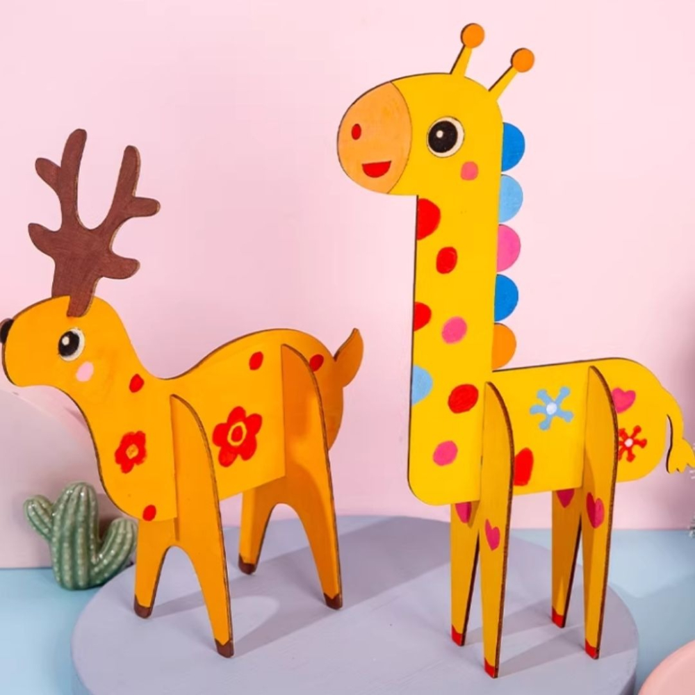 動物木板著色白胚／②主題材料包-細節圖2