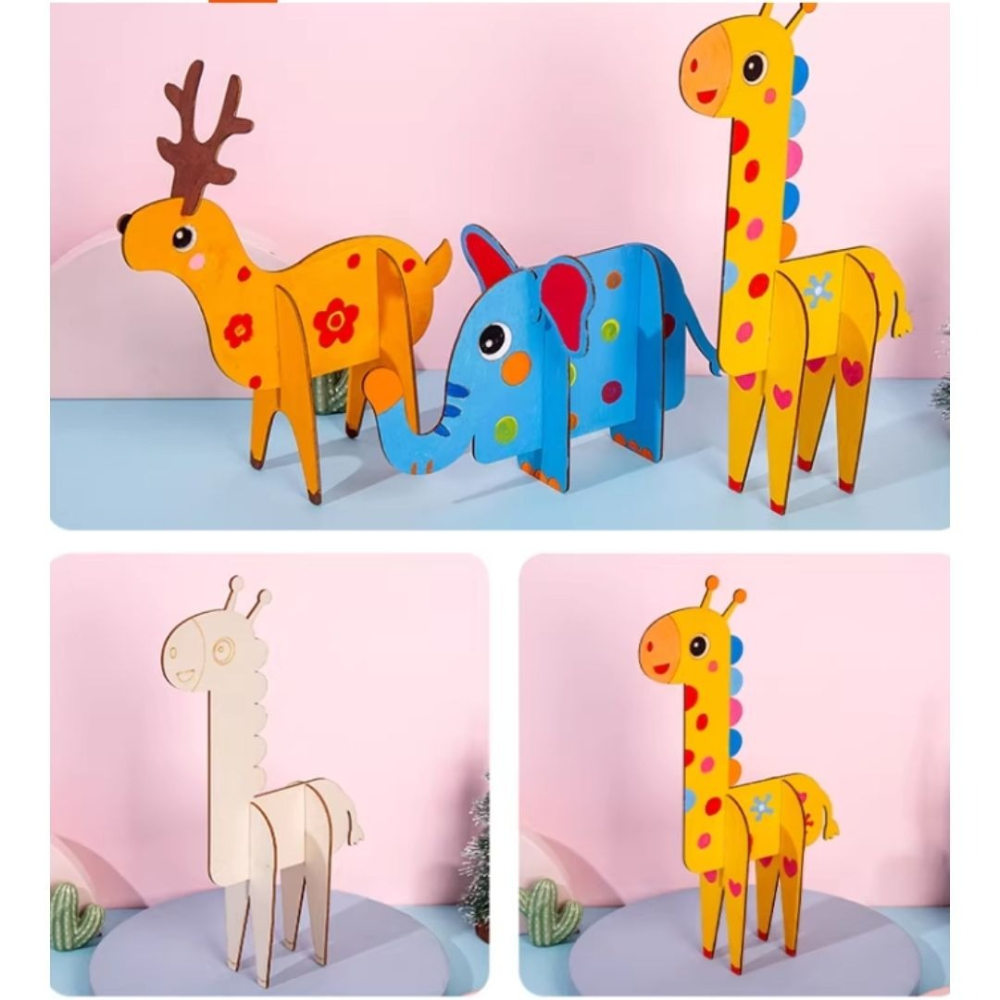 動物木板著色白胚／②主題材料包-細節圖4