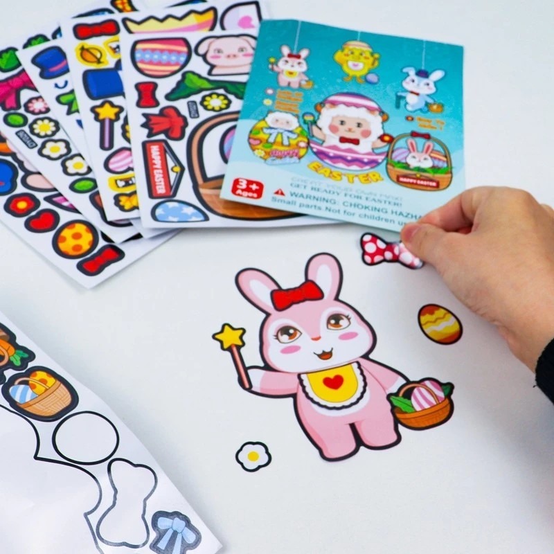 復活節無痕拼貼貼紙