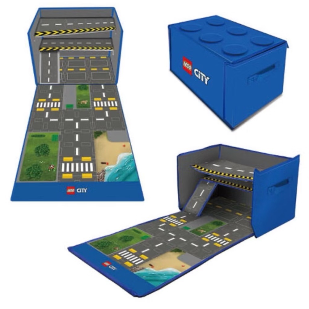 (就是愛樂高）樂高 lego 98055 城市系列 收納箱 遊戲墊-細節圖4