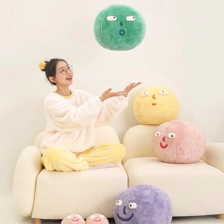 ┇四色兩用毯┇手繪表情包靠枕毯表情包毯表情包靠枕裝飾靠墊枕居家裝飾毯居家必備好物車上必備好物歐拉波波選物-細節圖4