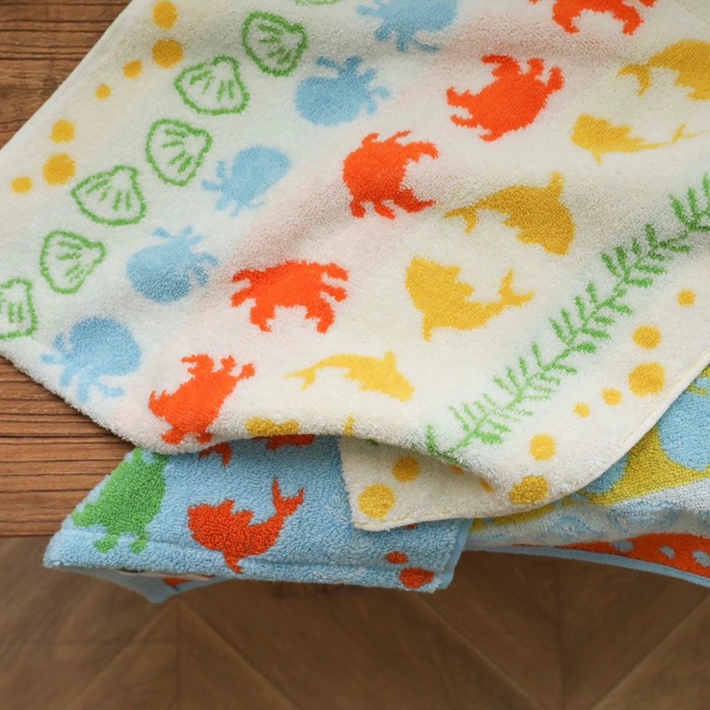 ┇兩色三尺寸┇海洋生物浴巾海洋生物毛巾寶寶毛巾寶寶浴巾居家毛巾純棉毛巾吸水毛巾純棉浴巾吸水浴巾歐拉波波選物-細節圖6