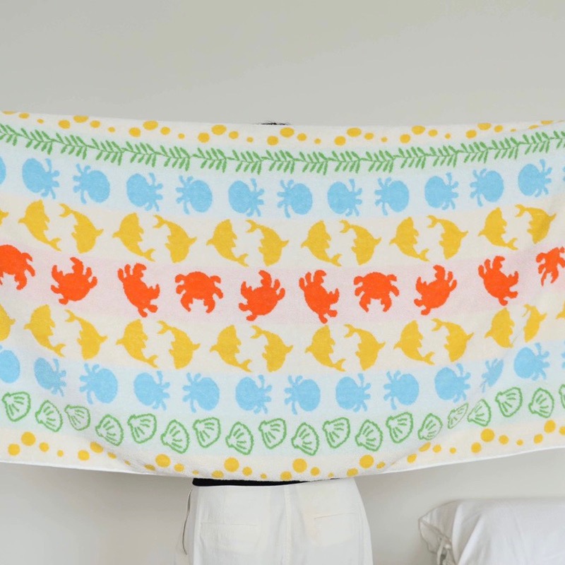 ┇兩色三尺寸┇海洋生物浴巾海洋生物毛巾寶寶毛巾寶寶浴巾居家毛巾純棉毛巾吸水毛巾純棉浴巾吸水浴巾歐拉波波選物-細節圖7