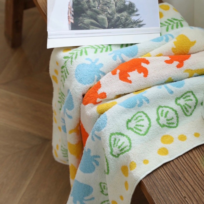 ┇兩色三尺寸┇海洋生物浴巾海洋生物毛巾寶寶毛巾寶寶浴巾居家毛巾純棉毛巾吸水毛巾純棉浴巾吸水浴巾歐拉波波選物-細節圖8