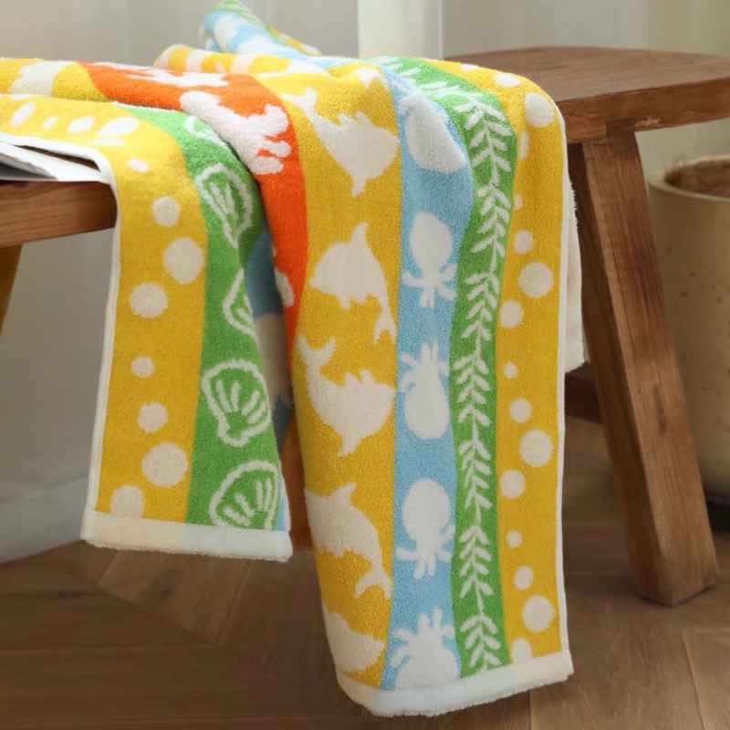 ┇兩色三尺寸┇海洋生物浴巾海洋生物毛巾寶寶毛巾寶寶浴巾居家毛巾純棉毛巾吸水毛巾純棉浴巾吸水浴巾歐拉波波選物-細節圖9